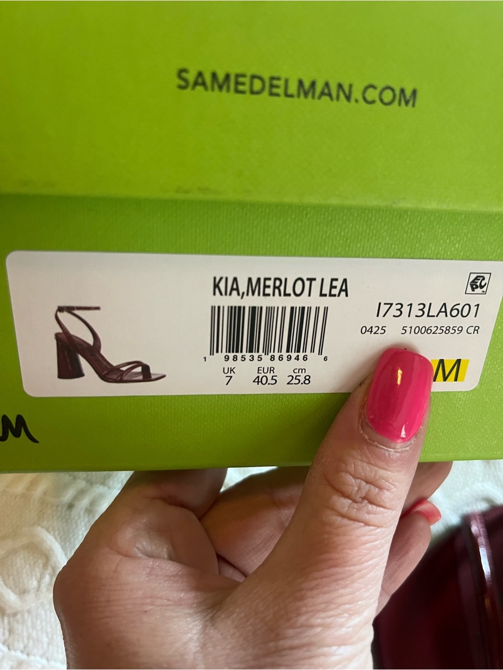 Sam Edelman Red Merlot Patent Leather Ankle-Strap Block Heel Sandals Size 9.5 - Picture 8 of 16